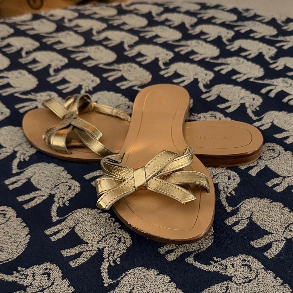 Sarah Flint Mirjana Gold Slide Sandals, Size 41 - Picture 3 of 3